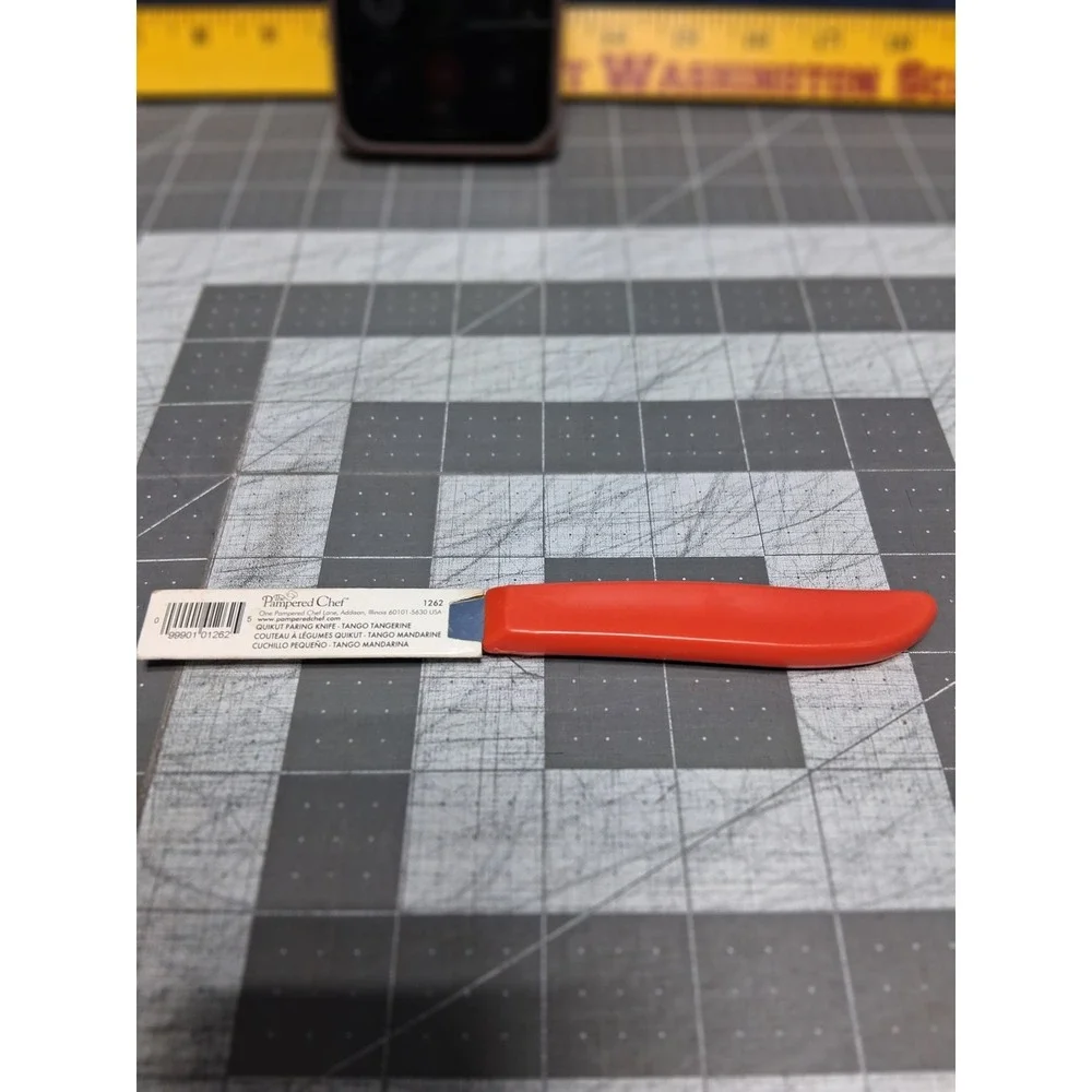 Pampered Chef Quikut Paring Knife Tango Tangerine 1262‎ Orange With Sheath